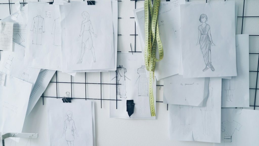 Fashion design sketches and clothing concepts for NIFT Registration 2027